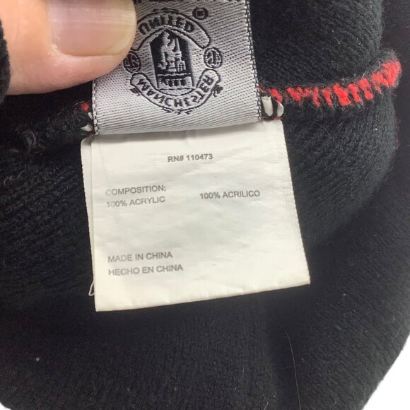 Manchester United F.C. Official Acrylic Knit Beanie Hat Pom Pom - Picture 5 of 6